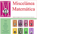 Desktop Screenshot of miscelaneamatematica.org